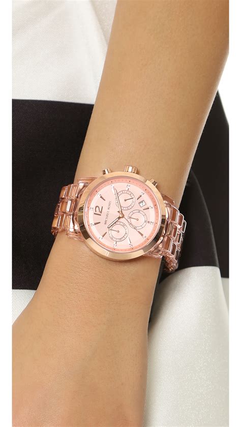 michael kors uhr rosegold pink|michael kors rose gold watches.